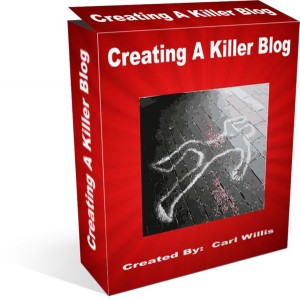 Software box illustration for Carl Willis's blog on creating a killer blog.