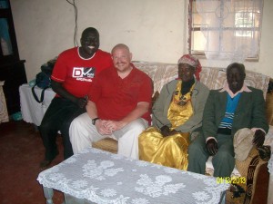 Sharing a meal with Pastor Kipto and his family