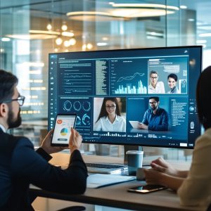 Network marketing concepts and strategies illustrated on screen and tablet